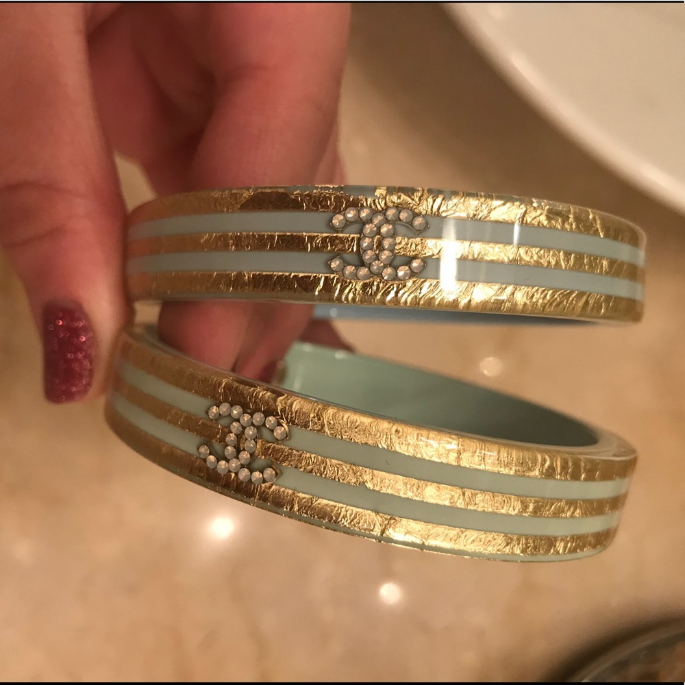 Blue and Gold Bangle - Picture 3 of 4